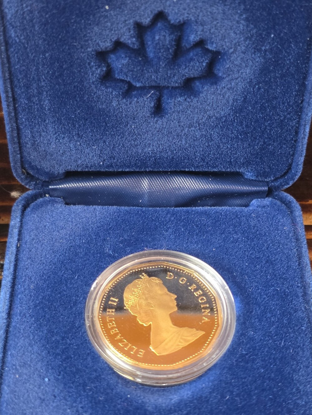 1987 Canada First Year Loonie Proof $1 RCM Box & COA